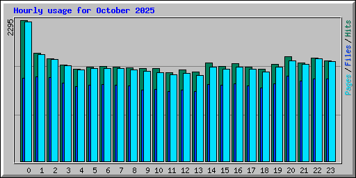 Hourly usage for October 2025