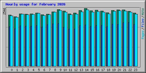 Hourly usage for February 2026