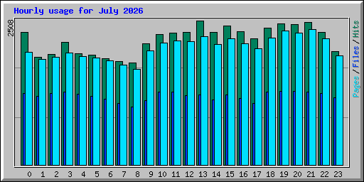Hourly usage for July 2026
